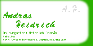 andras heidrich business card